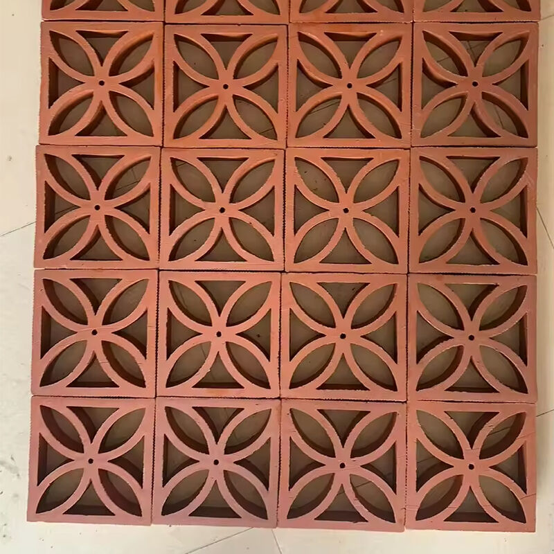 Lattice Terracotta Screen Vent Bricks Red Clay Breeze Blocks for Patio Privacy & Ventilation