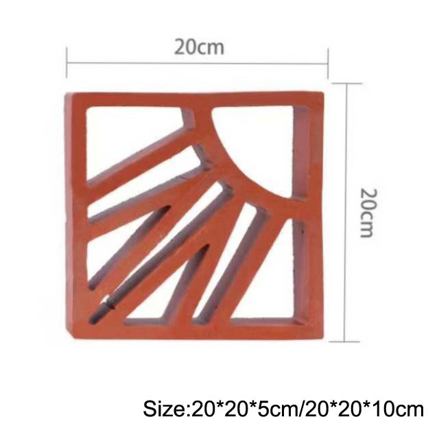 200mm Decoratieve Terracottabakstenen Buiten Hol Clay Brick Abrasion Proof