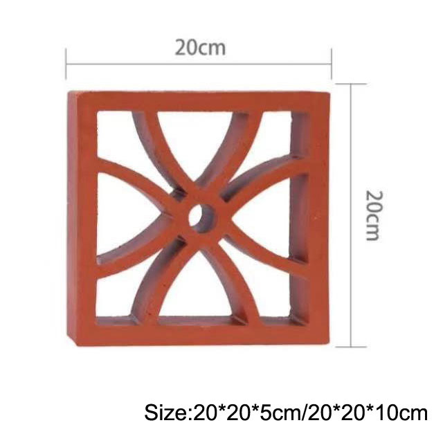 100mm de Bakstenen van Muurclay breeze blocks decorative hollow voor Omheiningen Zure Weerstand