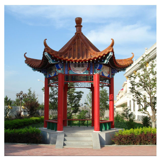 Het openlucht Chinese Paviljoen van de Binnenplaatscabine met Anticorrosieve Houten 10 - 18 Zetels